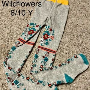 Matilda Jane Scroll Gray Floral Tights